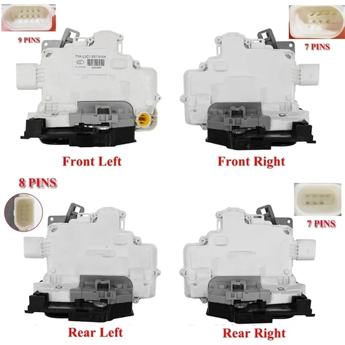 Привід центрального замка Привід дверного замка Передній Задній Правий Лівий Для Q3 Для Q5 Для Q7 Для A4 Для Passat Для Tiguan Для Skoda Для Superb Для сидіння Ibiza Latch Lock Drive (колір передній правий