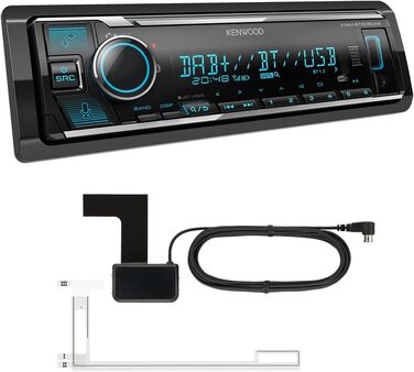 Автомобільна радіостанція Kenwood KMM-BT508DAB 1-DIN підходить для вантажівки/вантажівки/автобуса/24 вольта/24 В - Mediadox