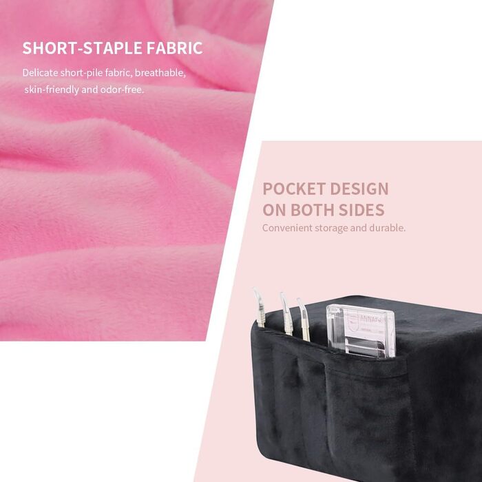 Подібна подушечка для вій, аксесуар для нарощування вій для салону краси, тримач для інструментів для нарощування вій, виготовлений з піни з ефектом пам&39яті (чорний) Black Kit