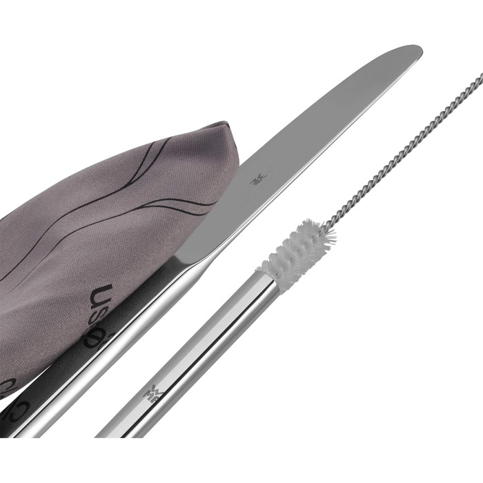 Нержавіюча сталь, набір столових приборів з 8 предметів, набір столових приборів для подорожей на 1 людину, столові прибори для кемпінгу з футляром, екологічно чисті столові прибори для походів, соломинка, щітка для чищення, подарунковий аксесуар для кемп