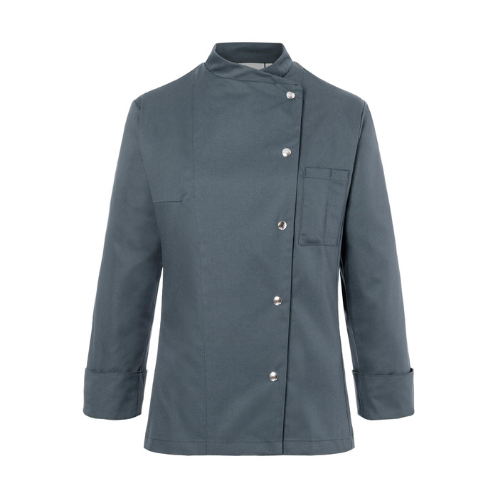 Куртка Karlowsky Damenkochjacke Larissa зі стійкою, поліестер/бавовна, антрацит, розмір 56