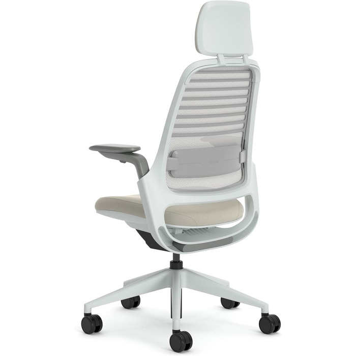 Ергономічне офісне крісло Steelcase Series 1, 66 x 64 x 112 см, тканина / сітка / полімер, бежевий