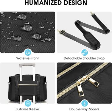 Ручна поклажа Ryanair 40x30x20, ручна поклажа Ryanair 40x20x25 з косметичкою 20 x 20 см (прозора) та чохлом для взуття, дорожня сумка/сумка для вихідних WANDF (чорна 20 л), чорна 20 л, 20 л для авіакомпаній Ryanair