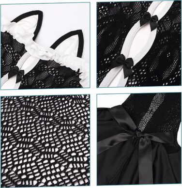 Жіночий костюм «Кошка» Avidlove, мереживний, з вушками та аксесуарами