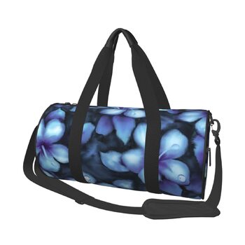 Дорожня сумка-циліндр з тропічним квітковим принтом, спортивна сумка для чоловіків та жінок, сумка-мішок, спортивна сумка