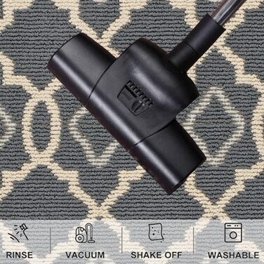 Килимок CHICHIC для вбирання бруду 80 x 120 см, килимок для внутрішніх дверей, нековзний та придатний для прання в пральній машині, водопоглинаючий, килимок для очищення вхідних дверей, коридору та вхідної зони, сірий, 80 x 120 см (прямокутний)