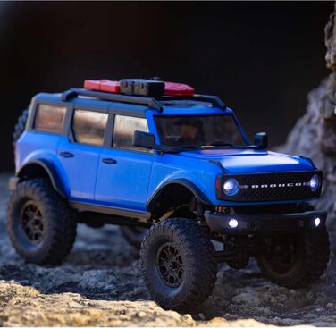 Радіокерований позашляховик Axial SCX24 1/24 2021 Ford Bronco 4WD Brushed RTR (Готовий до використання), Синій, AXI00006T3