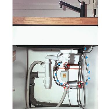 Набір фільтрів для води rivaALVA Life підстільний фільтр для питної води з блоком активованого вугілля, металевим корпусом, набором зєднань і корпусом біоганічного картриджа