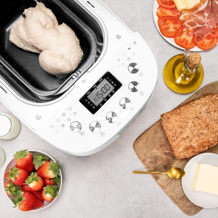 Хлібопічка Cecotec Bread&Co 1500 PerfectCook. 850 Вт, 1,5 кг, 15 програм, 15 програмованих годин, 2 резистори, піддон, який можна мити в посудомийній машині, книга рецептів 1,5 кг