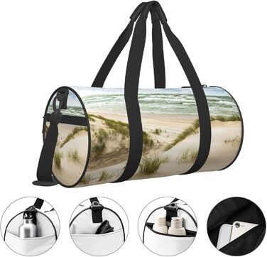 Дорожня сумка-циліндр з тропічним пальмовим принтом, спортивна сумка для чоловіків та жінок, сумка-мішок, спортивна сумка
