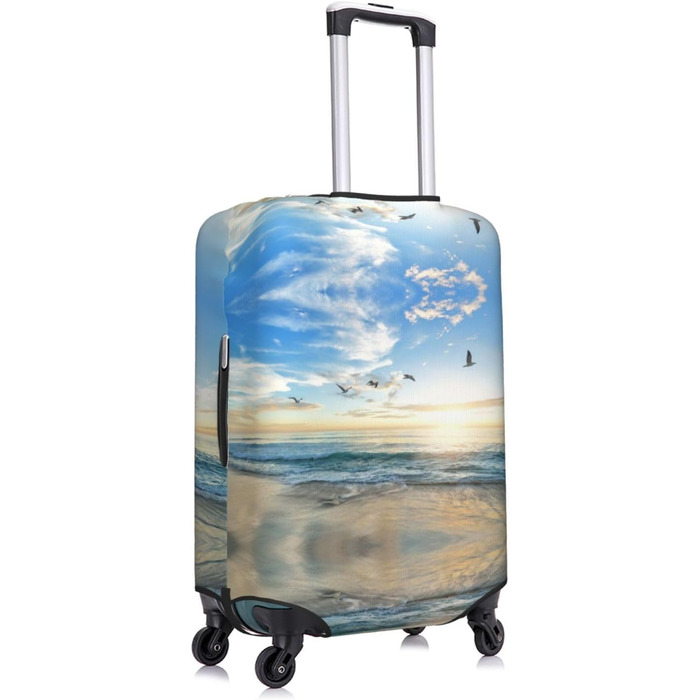 Чохол для валізи Океанський Захід, міцний захист для багажу розміром 45.7-81.3 см, XL, Чорний