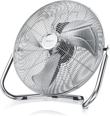 Вітрогенератор в ретро стилі - вентилятор в хромі - вентилятор на п'єдесталі 30см - підлоговий вентилятор - високий потік повітря