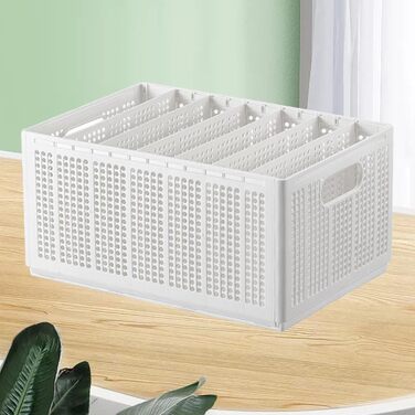 Коробка для зберігання штанів SIXRUN, розділена коробка для зберігання одягу, органайзер для шафи, ефективне сортування одягу для спальні, гардероб, складний органайзер для шафи (великий 7)