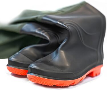 Вейдерси Omega розмір 43-46 100 водонепроникні гумові рибальські штани з нековзною підошвою, регульовані підтяжки, рибальські вейдерси з ПВХ для чоловіків, забродні чоботи для риболовлі та роботи у воді