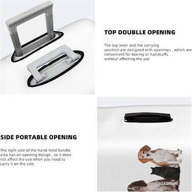 Чохол для валізи з принтом собак та котів, еластичний захист від подряпин, розмір 90 (чорний)