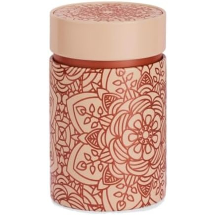 Бляшанка Мандала, 500 г кожна - набір з 2 шт. - майстерно лакована зі східними мотивами, кришка, що застібається - бляшанка для харчових продуктів, бляшанка для кави/чаю - Ø 11,5 см, висота 16,0 см, Мандала 500 г