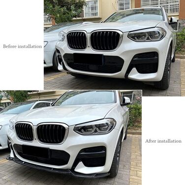 Передній губний спойлер автомобіля для BMW X3 G01 X4 G02 Prophase M Pack 2018-2021, Передній бампер Губний спойлер Губний спліттер Дифузор Автомобільний передній спойлер Автомобільні аксесуари, 2 Текстура з вуглецевого волокна Нормальна 2 Текстура з вугле