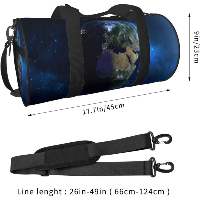 Дорожня сумка-циліндр Блакитна Галактика, спортивна сумка для чоловіків та жінок, сумка для подорожей та спорту