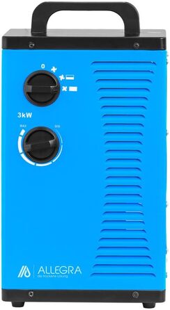 Керамічний тепловентилятор Електричний обігрівач Будівельний обігрівач 3 кВт 3000 Вт з терморегулятором і кабелем живлення бл. 1,5