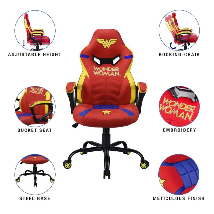 Чудо-жінка, захисний чохол для гри, поліуретан, червоний, розмір S/M