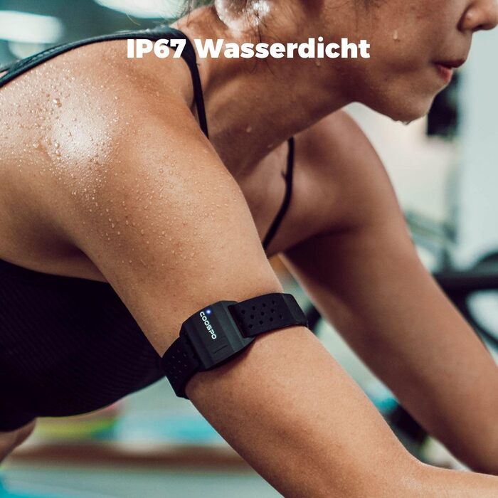Пульсометр COOSPO, браслет, оптичний датчик серцевого ритму, Bluetooth 4.0, ANT, сумісний з iFit, Polar, Strava, Wahoo, Garmin, Peloton, чорний