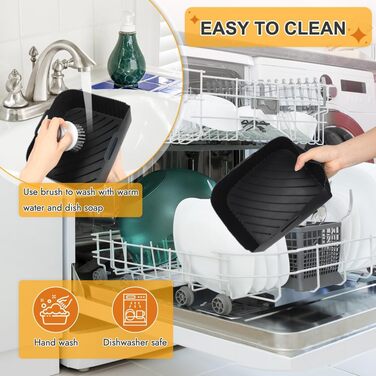 Силіконова форма для випічки YQL для фритюрниці Ninja Foodi Flexdrawer 10.4 л, 2 шт. и аксесуарів Аерофритюрниця Аерофритюрниця Силіконова форма для Ninja AF500EU AF500EUCP Black