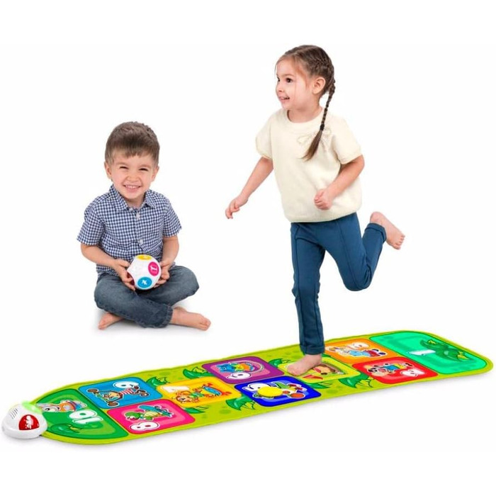 Електронний килимок для стрибків Chicco Jump & Fit, Інтерактивна гра зі світлом і звуком, Музичний килимок для дому, 2 режими гри,