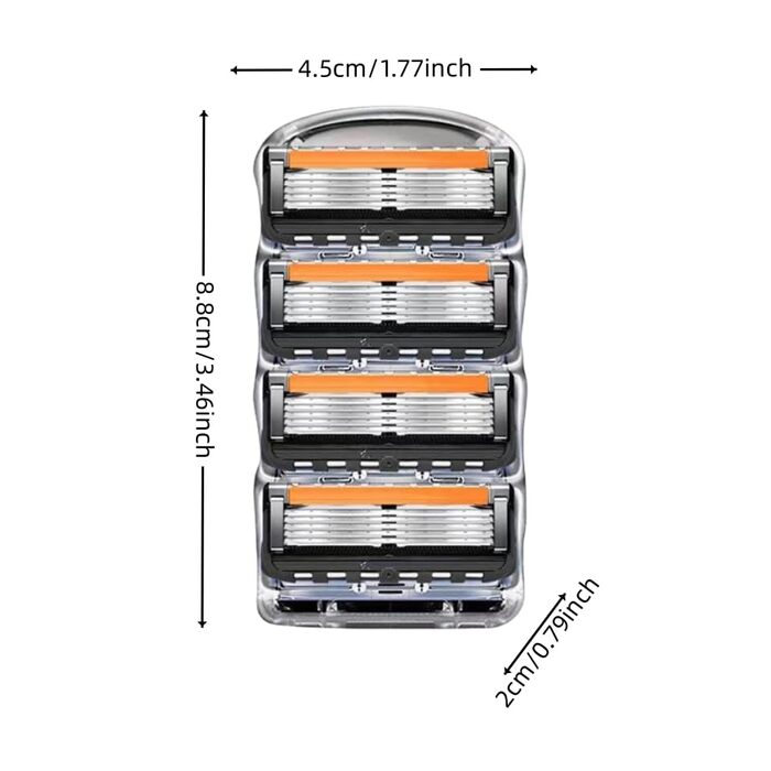 Упаковка з 24 чоловічих лез для вологих бритв, змінних лез для вологих бритв, цінних пакетів Fusion 5 лез, змінних лез для вологих бритв, 5-шарових точних лез, для чоловічої чистої бороди