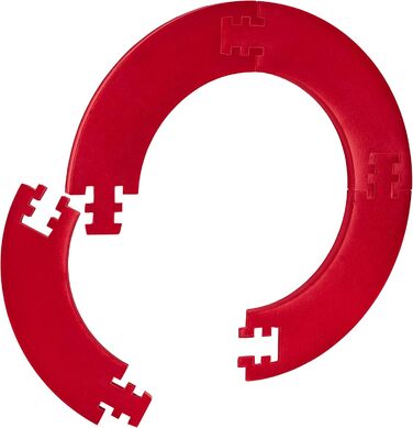 Захисне кільце для дротиків Relaxdays R7, 4 шт., для мішені для дротиків 45 см, міцний настінний захист, EVA, загальний діаметр 72 см, червоне, одинарне