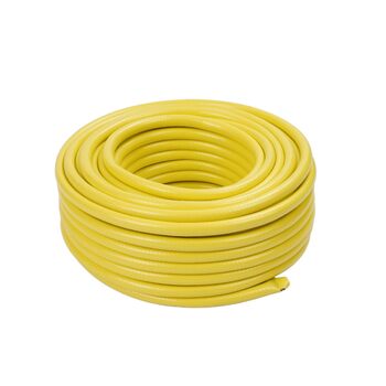 Шланг садовий Relaxdays, різної довжини, універсальний водопровідний шланг 1/2, стійкий до УФ-випромінювання та погодних умов, PP, жовтий 50 м