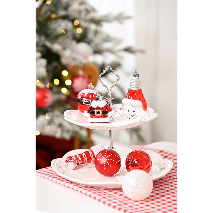 Різдвяні кульки 70 шт червоні Valery Madelyn