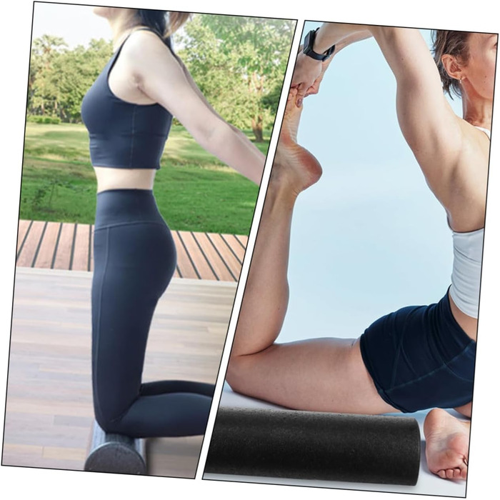 Напівкруглий масажний ролик для йоги, легкий, портативний, м&39який, стабільний за розміром, для пілатесу, балансу, розслаблення м&39язів, фітнес-аксесуар для домашнього використання, для спини, плечей, шиї та ніг (півколо 45 см, 2 шт.)