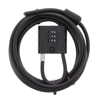 Замок тросовий Burg-Wchter з кодовим замком, для велосипеда, мотоцикла, електросамоката, садових меблів, 725 300 SnapLock, чорний, 3 м