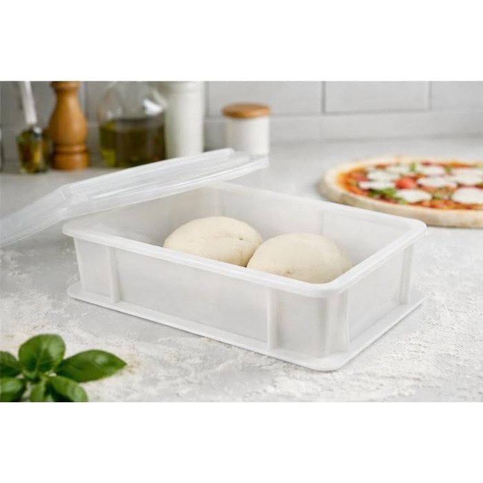 Коробка для тіста для піци 1 кришка - мала версія для менших холодильників 3212 см Зроблено в Італії Коробка для розстойки, форма для тіста для піци Коробка для тіста для кульок тіста для піци, контейнер для тіста для піци, 1