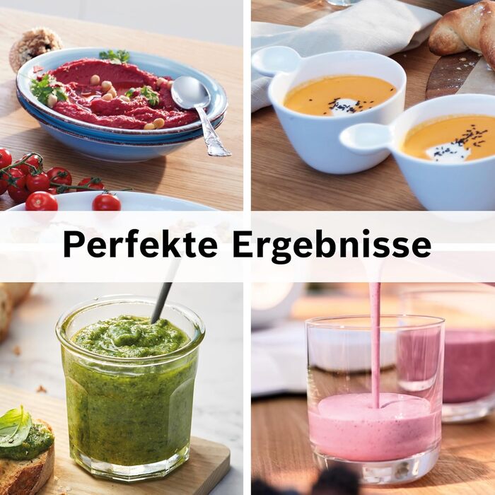 Блендер Bosch VitaPower Series 4 MMB6141B, високоякісні леза з нержавіючої сталі, чаша блендера Tritan на 1,5 л, деталі можна мити