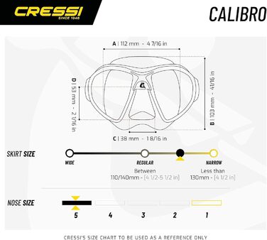 Набір для снорклінга Cressi для дорослих Calibro & Corsica Green, один розмір, одинарний