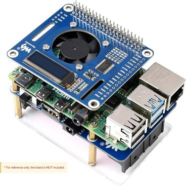 ДБЖ HAT (B) для джерела безперебійного живлення Raspberry Pi зі зв'язком по шині I2C, вихідною напругою 5 В, струмом до 5 А, схемами захисту кількох батарей