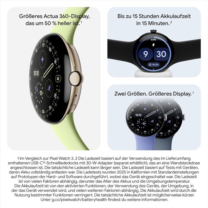 Мм) смарт-годинник Android із вигнутим дисплеєм, відстеженням фітнесу та підтримкою Gemini матово-чорний алюмінієвий корпус спортивний ремінець Obsidian Wi-Fi матово-чорний / Obsidian 41 мм, 4 (41