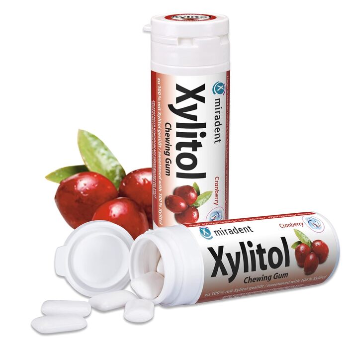 Жувальна гумка miradent Xylitol Dental Care журавлина– 12 шт.