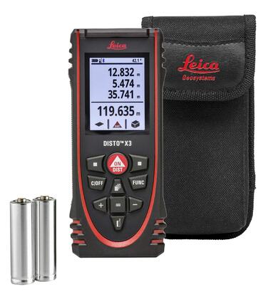 Лазерний далекомір Leica DISTO X3 ударостійкий (клас захисту IP65) з Bluetooth для вимірювання відстані в екстремальних умовах (до 150 м, внутрішні приміщення), стандартна версія