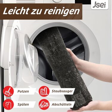 Килимок для внутрішніх приміщень JSEI 80x120 см, нековзний килимок для дверей, який можна прати в пральній машині, водонепроникний килимок для дверей, нековзний килимок для собак, що вловлює бруд, вхід, передні двері та коридор, світло-сірий 80 x 120 см