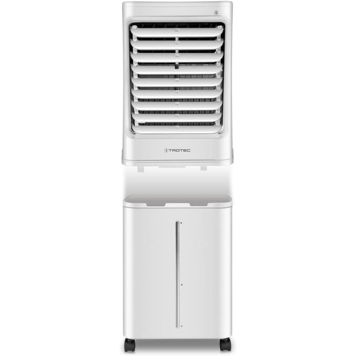 Мобільний повітроохолоджувач TROTEC Aircooler PAE 81, повітроохолоджувач 4 в 1, зволожувач, очищувач повітря та вентилятор, бак 60 л, продуктивність випаровування 2,8 л/год, 4 швидкості вентилятора, таймер, нічний режим