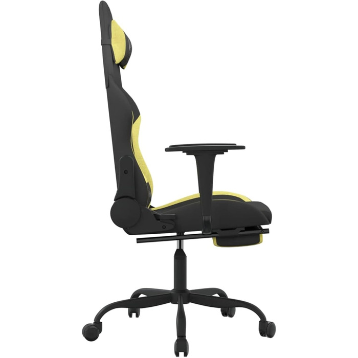 Геймерське крісло з підставкою для ніг, чорна та світло-зелена тканина, крісло-реклайнер, письмове крісло для вітальні/спальні, модель 3143728