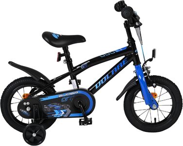 Дитячий велосипед Volare Super GT Blau 12 35 років 2 ручних гальма, знімні бічні колеса, захист ланцюга та світловідбивачі Регульоване сідло Подарунок для дівчаток та хлопчиків