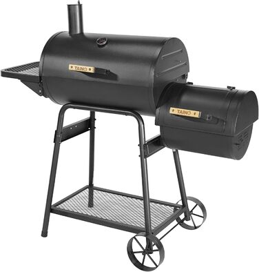 ТАІНО КАМАЙО Димокур, Коптильня, Вугільний Гриль-Візок, Малий Барбекю-Комплекс 132x56x118 см (ШxГxВ)