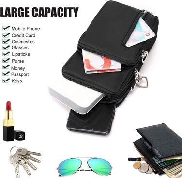 Жіноча сумка через плече DuoLmi невелика, жіноча сумка через плече, нейлонова міні-сумка для мобільного телефону невелика сумка че