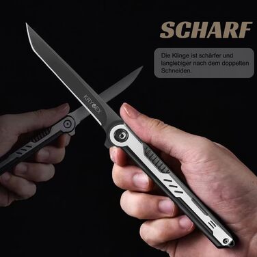 Кишеньковий ніж, тонкий одноручний ніж гострий туристичний складаний ніж з лезом з нержавіючої сталі, ніж джентльмена для кемпінгу