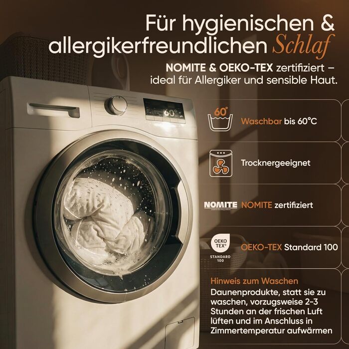 Пухові подушки BEFA NATUR 80x80 см (2 шт.) 3-камерні подушки 90 пух та 10 пера Вага наповнювача 1400 г кожна Гіпоалергенні (NOMITE) Сертифіковані для тварин (DOWNPASS) OEKO-TEX Клас 1 Зроблено в Німеччині 2 шт. 80x80 см