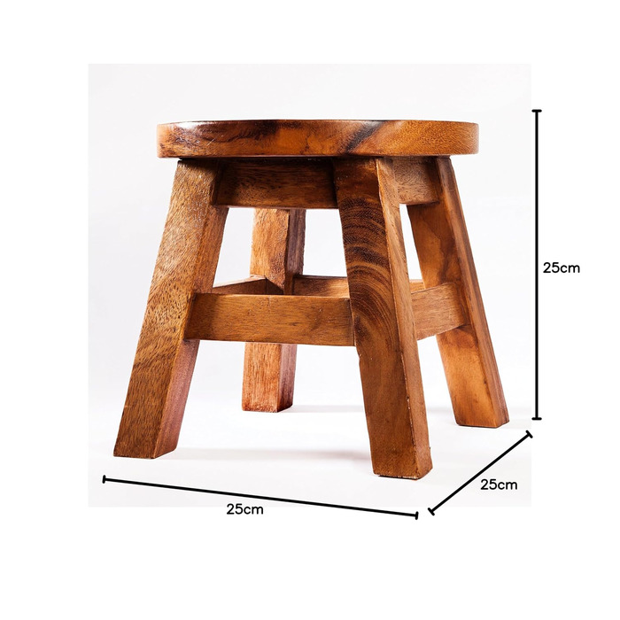 Дитячий стілець, табурет, дитячий стілець з масиву дерева з мотивом тварини кози, висота сидіння 25 см для нашої дитячої групи сид