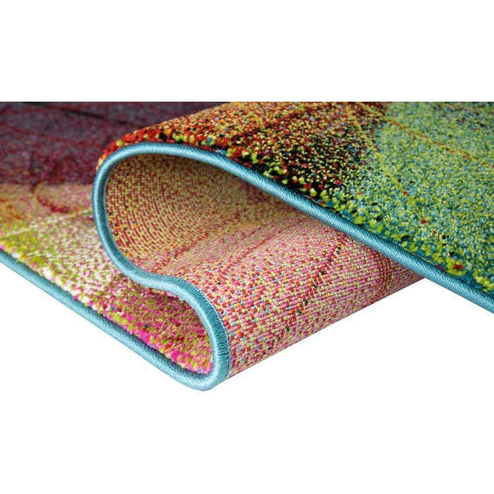 Килим сучасний дизайнерський килим листя різнокольоровий розмір 160х230 см